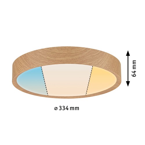 Стельовий світильник для ванної кімнати TEGA LED 22.5W 1200lm 3000/4000/6500K IP44 230V під дерево / пластик фото 5
