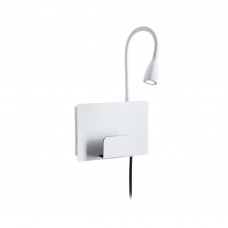 Настінний світильник HALINA LED 2.4W 200lm 2700K USB-C 230V білий матовий/металевий