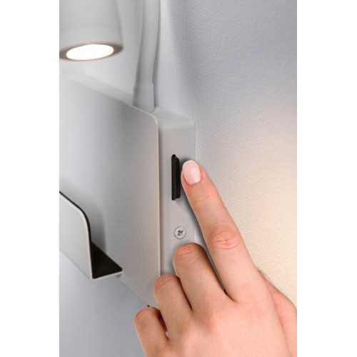 Настінний світильник HALINA LED 2.4W 200lm 2700K USB-C 230V білий матовий/металевий - фото 4