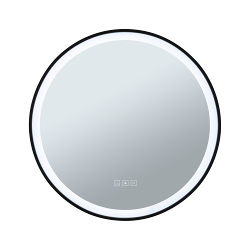 Дзеркало для ванної кімнати MIRRA LED IP44 Білий вимикач 750lm 230V 11.5W Регульоване яскравість Чорне/дзеркало - фото 2
