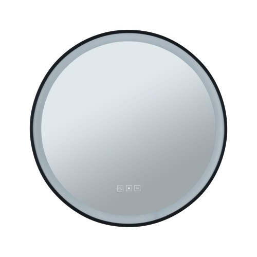 Дзеркало для ванної кімнати MIRRA LED IP44 Білий вимикач 750lm 230V 11.5W Регульоване яскравість Чорне/дзеркало - фото 3