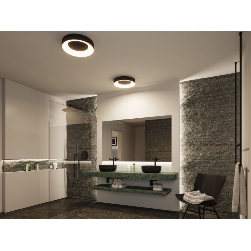 Стельовий світильник CASCA LED 16W 1500lm круглий 300mm 2700/4000/6500K IP44 230V матовий чорний / пластик - фото 4