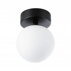 Стельовий світильник для ванної кімнати GOVE LED 5W 400lm 3000K IP44 230V матовий чорний / метал / скло