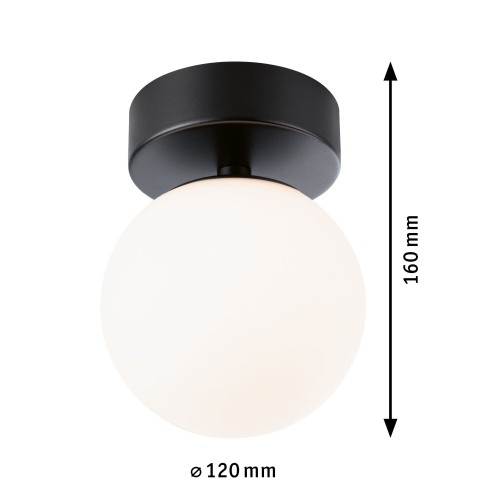 Стельовий світильник для ванної кімнати GOVE LED 5W 400lm 3000K IP44 230V матовий чорний / метал / скло фото 5