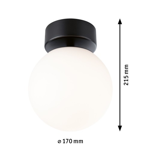 Стельовий світильник для ванної кімнати GOVE LED 9W 900lm 3000K IP44 230V матовий чорний / металевий фото 5