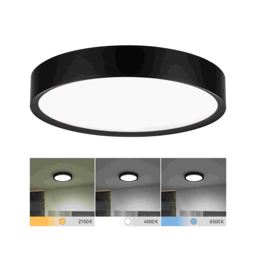 Стельовий світильник для ванної кімнати TEGA LED 22.5W 1200lm 3000/4000/6500K IP44 230V матовий чорний / пластик фото 2