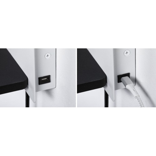 Настінний світильник SERRA LED DIM USB-C лівий 650/200lm 2700K 230V матовий білий / матовий чорний - фото 4