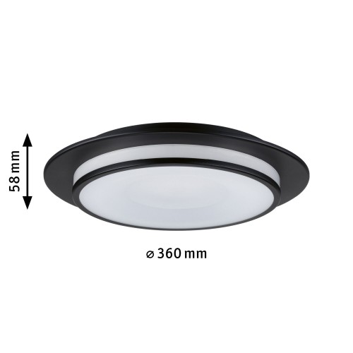 Стельовий світильник EGRON LED 3-STEP DIM 16W 360mm 750lm 2700K 230V матовий чорний / металевий фото 5