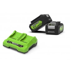 Акумулятор 24 В 2x4 Аг + подвійний зарядний пристрій Greenworks GSK24B4X