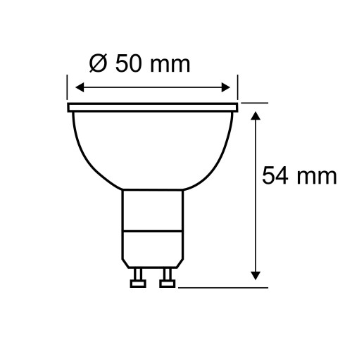 Світлодіодне джерело світла GU10 ECO LINE 2.5W 450lm 4000K 230V срібло / скло - фото 5
