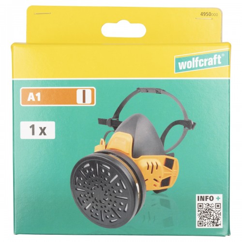 Напівмаска Wolfcraft - A1P2 зі змінним фільтром фото 4