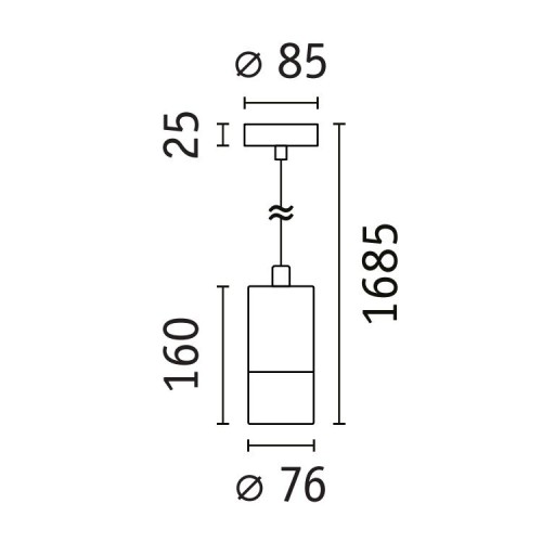 Підвісний світильник для ванної кімнати KAME LED 3-STEP DIM 9W 3000K 700lm IP44 230V чорний / металевий - фото 8