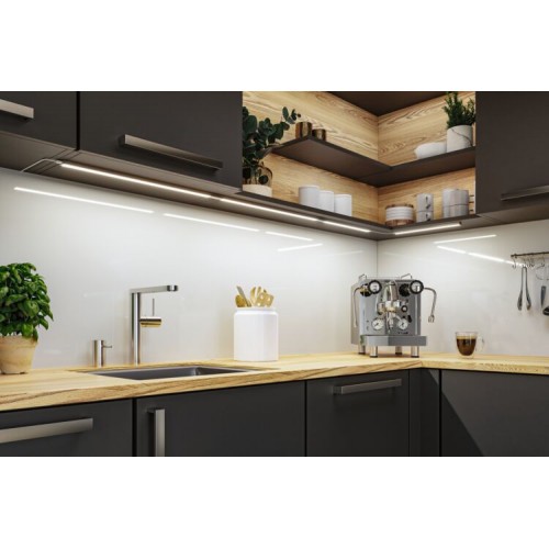Комплект світильників під шафи SET LINE DIM PIR 2x4W 2x350lm 350mm 30000K 230V/24V матовий хром / алюміній фото 2