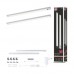 Комплект світильників під шафи SET LINE DIM PIR 2x4W 2x350lm 350mm 30000K 230V/24V матовий хром / алюміній