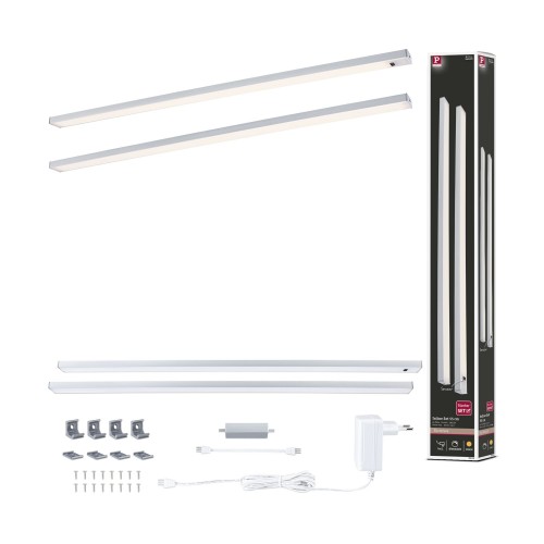 Комплект світильників під шафи SET LINE DIM PIR 2x6W 2x500lm 550mm 3000K 230V/24V матовий хром / алюміній фото 1