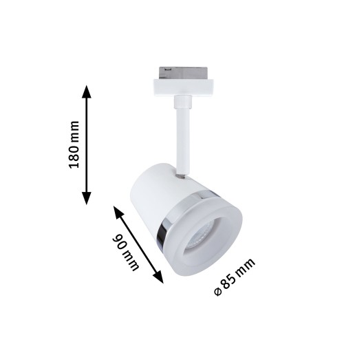 Рейковий прожектор Urail CONE DIM GU10 max.10W 230V білий RAL9003 / метал - фото 7