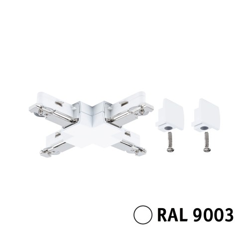 З'єднувач для рейки X URail 230V білий RAL9003 / пластик