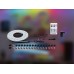 Комплект чорної неонової світлодіодної стрічки RGB+12W 24VA 5V DC 5M IP20 чорна/пластикова