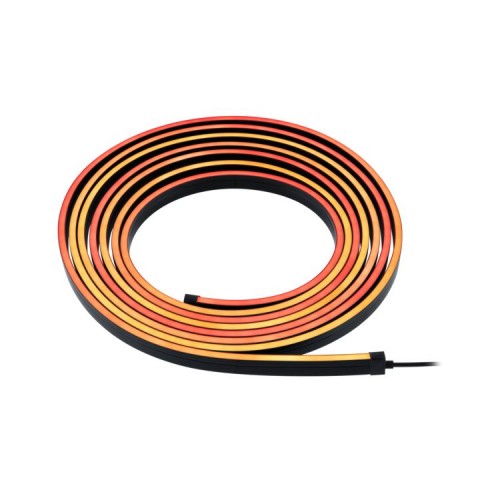 Комплект чорної неонової світлодіодної стрічки RGB+12W 24VA 5V DC 5M IP20 чорна/пластикова фото 3