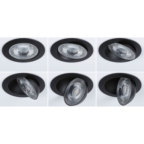 Світильник AUMUS LED 3-STEP DIM 3X5W 700lm 105mm 2700K-6500K IP20 230V матовий чорний / алюмінієвий вбудований комплект фото 5