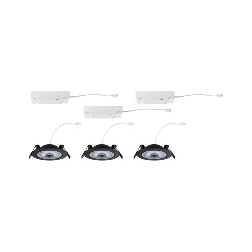 Світильник AUMUS LED 3-STEP DIM 3X5W 700lm 105mm 2700K-6500K IP20 230V матовий чорний / алюмінієвий вбудований комплект фото 7