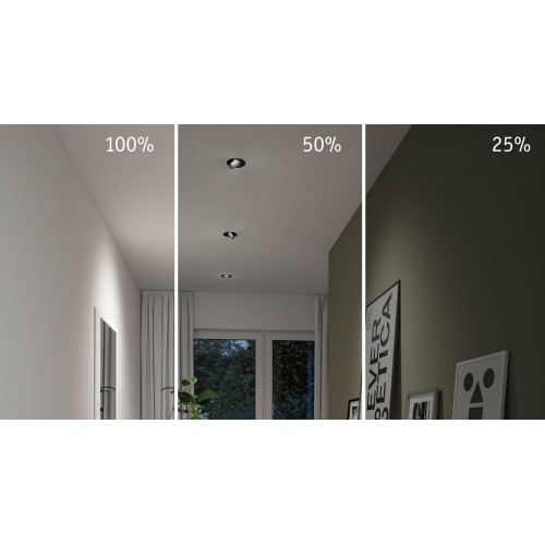Світильник AUMUS LED 3-STEP DIM 3X5W 700lm 105mm 2700K-6500K IP20 230V матовий чорний / алюмінієвий вбудований комплект фото 8