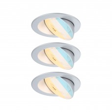 Світильник AUMUS LED 3-STEP DIM 3X5W 700lm 105mm 2700K-6500K IP20 230V матовий хром/алюміній вбудований комплект