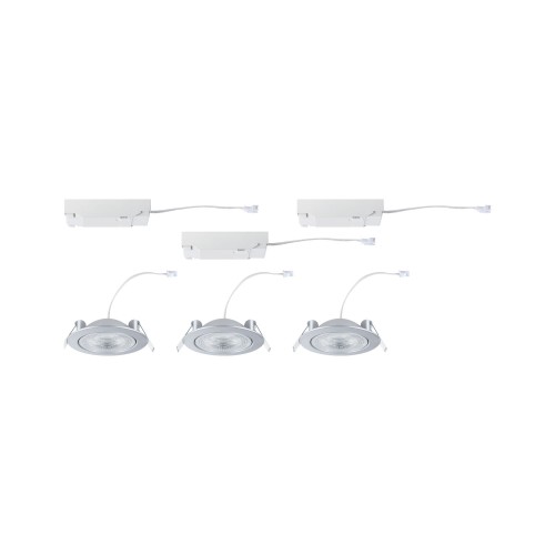Світильник AUMUS LED 3-STEP DIM 3X5W 700lm 105mm 2700K-6500K IP20 230V матовий хром/алюміній вбудований комплект фото 9