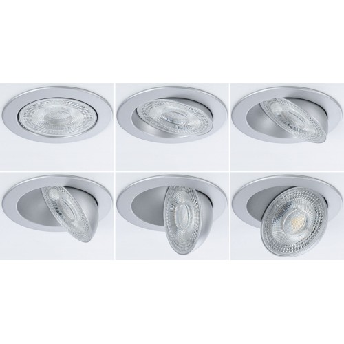 Світильник AUMUS LED 3-STEP DIM 3X5W 700lm 105mm 2700K-6500K IP20 230V матовий хром/алюміній вбудований комплект фото 8