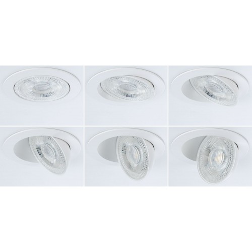 Світильник AUMUS LED 3-STEP DIM 3X5W 700lm 105mm 2700K-6500K IP20 230V білий/алюмінієвий вбудований - фото 8