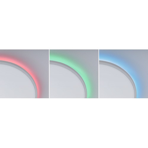 Світлодіодний стельовий світильник ATRIA SHINE з підсвічуванням RGB+W 32 Вт 2700 лм круглий, 400 мм, 3000K-6500K 230 В, білий/пластик - фото 7