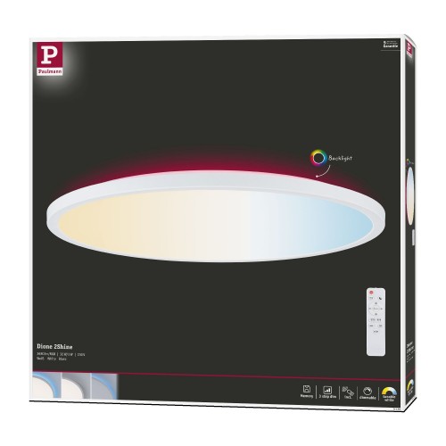 Світлодіодний стельовий світильник ATRIA SHINE з підсвічуванням RGB+W 32 Вт 2700 лм круглий, 400 мм, 3000K-6500K 230 В, білий/пластик - фото 11