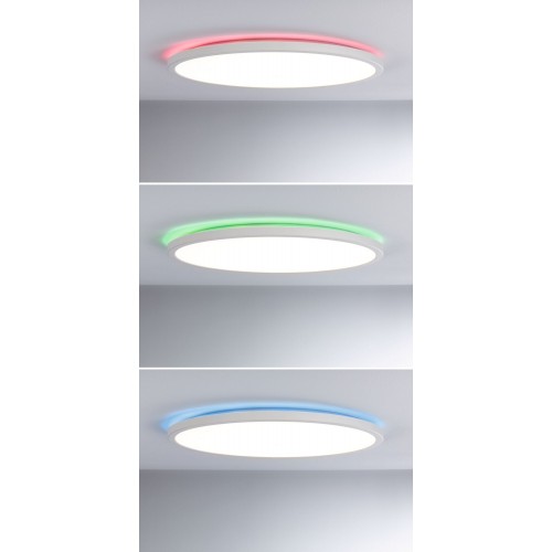 Світлодіодний стельовий світильник ATRIA SHINE з підсвічуванням RGB+W 32 Вт 2700 лм круглий, 400 мм, 3000K-6500K 230 В, білий/пластик - фото 3