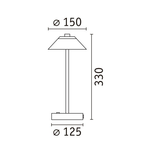 Настільна лампа PELLINI LED DIM USB-C з акумулятором 2 Вт 300 лм 3000K-6500K IP20 матова чорна / металева фото 14