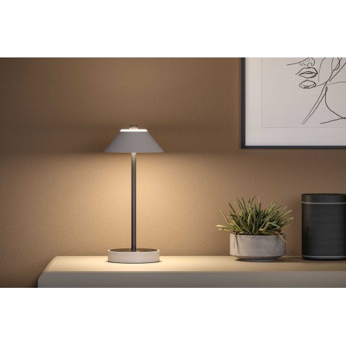 Настільна лампа PELLINI LED DIM USB-C з акумулятором 2 Вт 300 лм 3000K-6500K IP20 Бежева / Матово-чорна / Металева фото 6