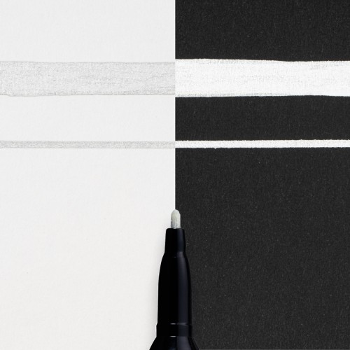 Срібний маркер Pen-touch Fine, колір Sakura - фото 2