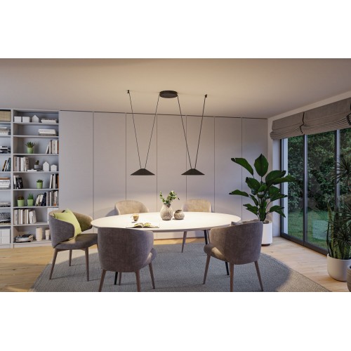 Світильник ULine CONE LED 12W 560lm 3000K 350mm IP20 48V чорний / алюмінієвий фото 8