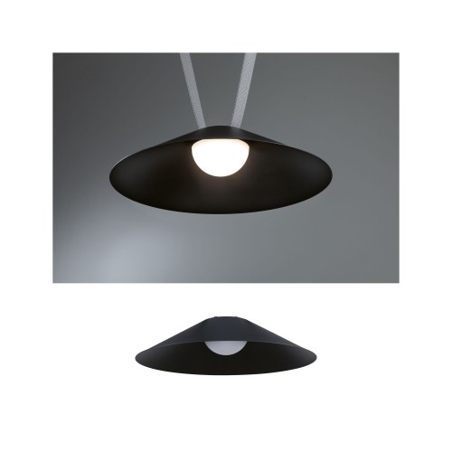 Світильник ULine CONE LED 12W 560lm 3000K 350mm IP20 48V чорний / алюмінієвий фото 1