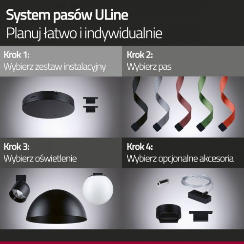 Струмопровідна стрічка ULine 5 м IP20 48V Чорна тканина/мідь фото 4