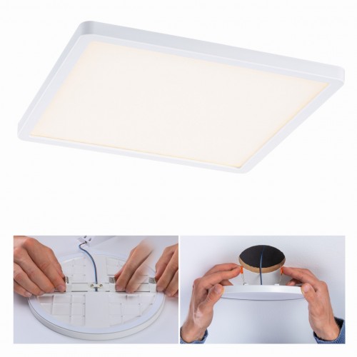 Стельовий світильник VariFit AREO LED DIM 16W 1400lm 3000K 230x230mm IP44 230V матовий білий / пластик фото 4