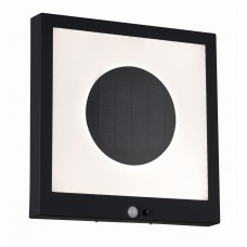Сонячний світлодіодний фасадний світильник TAIJA PIR 3000K 35lm 300x300 IP44 антрацитовий