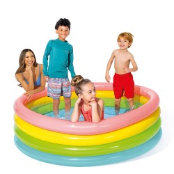 Надувний басейн Rainbow 4 кільця 168 x 46 см INTEX 56441