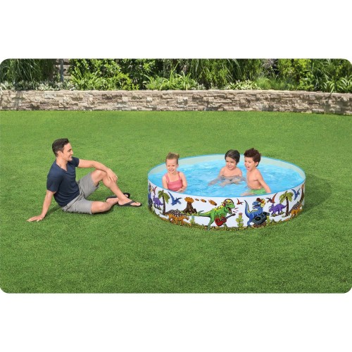 Дитячий садовий басейн Динозавр 183 x 38 см Bestway 55022 - фото 9