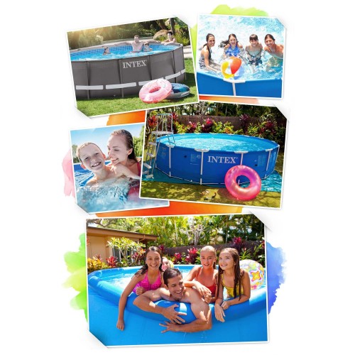 Каркасний садовий басейн 300 x 200 x 75 см 15 в 1 INTEX 28272 + машина для створення бульбашок БЕЗКОШТОВНО фото 8