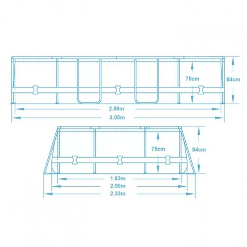 Каркасний садовий басейн 305 x 200 x 84 см 10 в 1 Bestway 5614A - фото 5