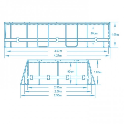 Каркасний садовий басейн 427 x 250 x 100 см 18 в 1 Bestway 56620 - фото 3