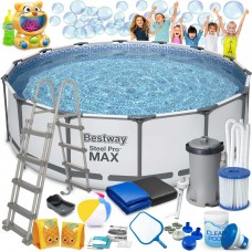 Каркасний садовий басейн 427 x 122 см 19 в 1 Bestway 5612X машина для бульбашок БЕЗКОШТОВНО
