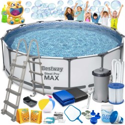 Каркасний садовий басейн 427 x 122 см 19 в 1 Bestway 5612X машина для бульбашок БЕЗКОШТОВНО