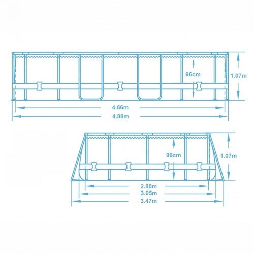 Каркасний садовий басейн 488 x 305 x 107 см 12 в 1 Bestway 56448 - фото 4