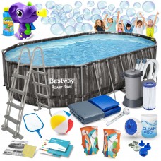 Каркасний садовий басейн 610 x 366 x 122 см 18 в 1 Bestway 5611R